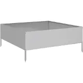 vidaXL Hochbeet 100x100x41 cm Verzinkter Stahl