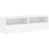 vidaXL TV-Wandschrank Weiß 100x30x30 cm Holzwerkstoff