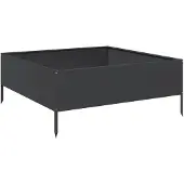 vidaXL Hochbeet Schwarz 100x100x41 cm Stahl