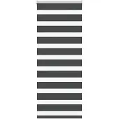 vidaXL Doppelrollo Schwarz 65x100 cm Stoffbreite 60,9 cm Polyester