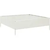vidaXL Hochbeet Weiß 100x100x33,5 cm Stahl
