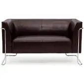 Hjh OFFICE CURACAO | 2-Sitzer - Lounge Sofa Braun