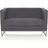Hjh OFFICE BARBADOS | 2-Sitzer - Lounge Sofa Dunkelgrau