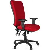 Hjh OFFICE Profi Bürostuhl ZENIT HIGH Ergonomischer Schreibtischstuhl mit Armlehnen (höhenverstellbar) Stoff Rot Drehstuhl für Büro, Zuhause