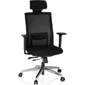 Hjh OFFICE CAPTIVA - Profi Chefsessel Schwarz