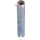 SCHAKE Bodenhülse für Rohrpfosten Ø76mm + zwei seitlichen Verschraubungen, Länge: 400mm, feuerverzinkt