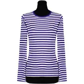 Thetru Damen Ringelshirt langarm blau-weiss – alltagstauglich