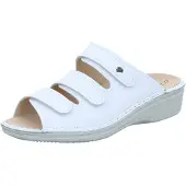 Finn Comfort Bequeme Pantolette Pisa, Damen, Weiß, Leder, NEU - Damenschuhe Pantolette / Zehentrenner, Weiß