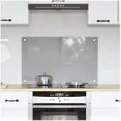 vidaXL Küchenrückwand Hellgrau 80 x 50 cm Gehärtetes Glas