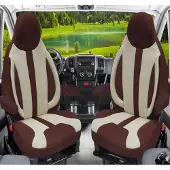 BREMER SITZBEZÜGE Wohnmobil Sitzbezüge & Schonbezüge für Globecar Campscout Elegance | Passgenaue Vordersitzbezüge | Teilintegriert, Kastenwagen & Alkoven | Sitzbezug Fahrer & Beifahrersitz