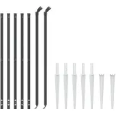 vidaXL Maschendrahtzaun mit Bodenhülsen Anthrazit 1x10 m