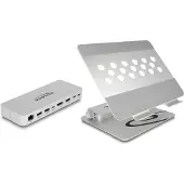 HQ Products Tablet und Notebook Ständer mit integrierter Dockingstation