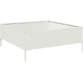 vidaXL Hochbeet Weiß 100x100x41 cm Stahl