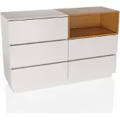 Hjh LIVING Sideboard MELMO S Kommode Schrank Grifffräsung 76.0 x 120.0 x 40.0 cm