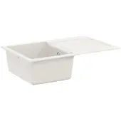 vidaXL Waschbecken Weiß 780 x 500 mm 80% Quarz und 20% Harz