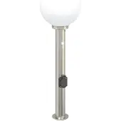 vidaXL Pollerleuchte mit Sensor&Steckdose 80 cm Edelstahl IP44