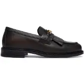 Tommy Hilfiger Damen Loafer Th Chain Fringe Leather Loafer - Bruin - Größe 39