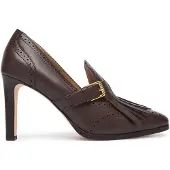 Ralph Lauren Halbschuhe Colleen Perforated Calfskin Kiltie Pump 802P02364004 Dunkelbraun 41