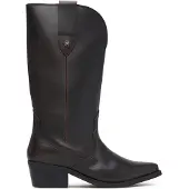 Tommy Hilfiger Stiefel Leather Mid Calf Western Boot FW0FW09798 Dunkelbraun 39