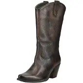 Felmini Stiefel im Western-Design aus Leder, Modell LAREDO E389, mit abgeschrägtem Blockabsatz
