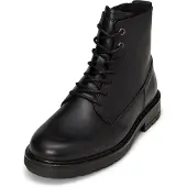 Marc O'Polo Schnürboots "Model Rony 3", Herren, Gr. 42, Synthetik, schwarz, Leder, unifarben, Schuhe Schnürboots, Schnürstiefelette, Boots mit Reißverschluss