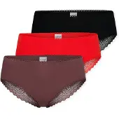 Schiesser Brasilslip "Modern Multipacks" Spitzenbänder, Single-Jersey, Baumwollmischung