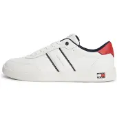 Tommy Hilfiger Lightweight Flag Leather sportlicher Schnürer Weiß Freizeit