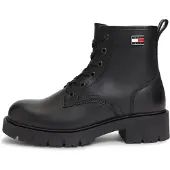 Tommy Hilfiger Schnürstiefeletten Tjw Cleated Lace Up Boots EN0EN03104 Schwarz 23