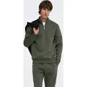 Only & Sons Sweatshirt "ONSCERES HALF ZIP SWEAT", Baumwollmischung, regular fit