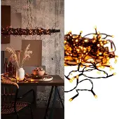 Eglo LED Lichterkette Golden Warm White IP44 innen & außen extra warmweiß 2000K 180 LEDs 12,6m