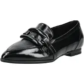 Gabor Damenschuhe 3019 spitz Echtleder schwarz glänzend Absatz ca. 1cm Weite G Mokassin-Naht
