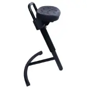 Stier Stehhilfe mit Stahlgestell schwarz Sitzhöhe 645-825 mm PolyurethanSitz