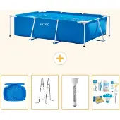 Intex Rechteckiger Frame Pool - 260x160x65 cm - 5-teilig S22348