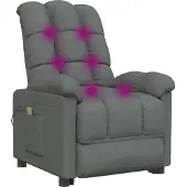 vidaXL Massagesessel Dunkelgrau Stoff