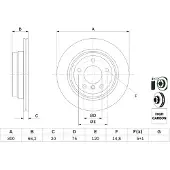 Bosch Bremsscheibe 0986479263 belüftet 300mm 20mm für BMW