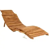 Famanu Sonnenliege - Stilvoll und komfortabel - 160x50x25cm Teakholz