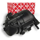 FEBI BILSTEIN Kraftstofffilter 171953 mit Anschluss für Wassersensor 197mm LAND ROVER JAGUAR