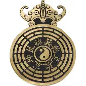Gistuch Bagua-Anhänger, Messing-Fledermaus-Thema, klein, tragbar, dekorative Glücks-Feng-Shui-Dekoration für Einweihungsgeschenke