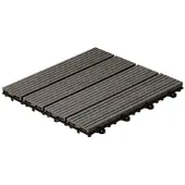 HOME DELUXE Holzfliesen »BAVARO«, 30 x 30 x 2,2 cm, anthrazit - grau