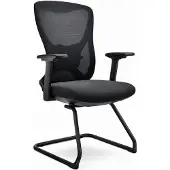 Xl Moebel Gmbh Ergonomischer Bürostuhl mit Netzrücken und Kufen-Gestell, schwarz