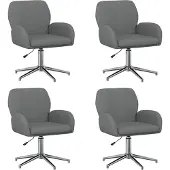 vidaXL Bürostühle 4 Stk. 54 x 58 x 90 cm Dunkelgrau Stoff