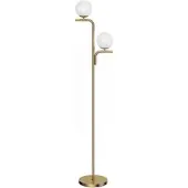 HOMCOM STEHLAMPE Stahl Glas Gold