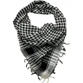 Torribaly Unisex Schal Polyester Quaste Arabische W?ste Shemagh,Schwarz