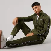 Ellesse Herren Barelo Taped Poly Trainingsanzug Khaki