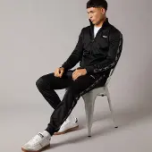 Ellesse Herren Barelo Taped Poly Trainingsanzug Schwarz