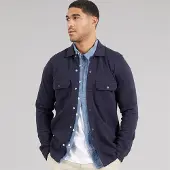 Threadbare Herren Relay Langarm Shacket Navy