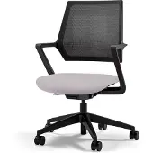 Assmann Ergonomischer Bürostuhl Asolo mit Netzrücken Hellgrau, 59,5x56,3x97,5cm