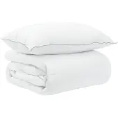 vidaXL Bettwäsche-Set 2 stk. 137 x 200 cm Winter Bambus Weiß