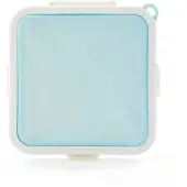 Torribaly Tragbare Silikon-Sandwich-Aufbewahrungsbox für die Mikrowelle, Bento-Schulfrühstücks-Lunchboxen, wiederverwendbarer Toastbehälter, Blau
