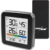 Greenblue Funk-Wetterstation, Temperatur + Luftfeuchtigkeit IN/OUT GB169 B